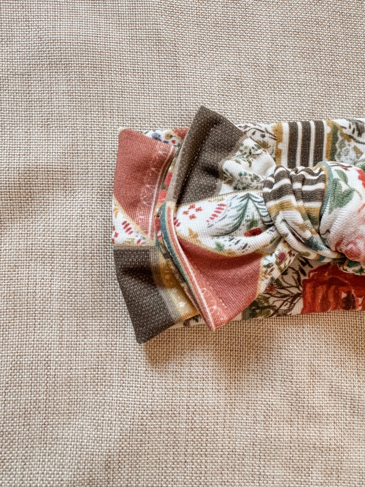 Annie Rose Patchwork Bamboo Chunky Bow