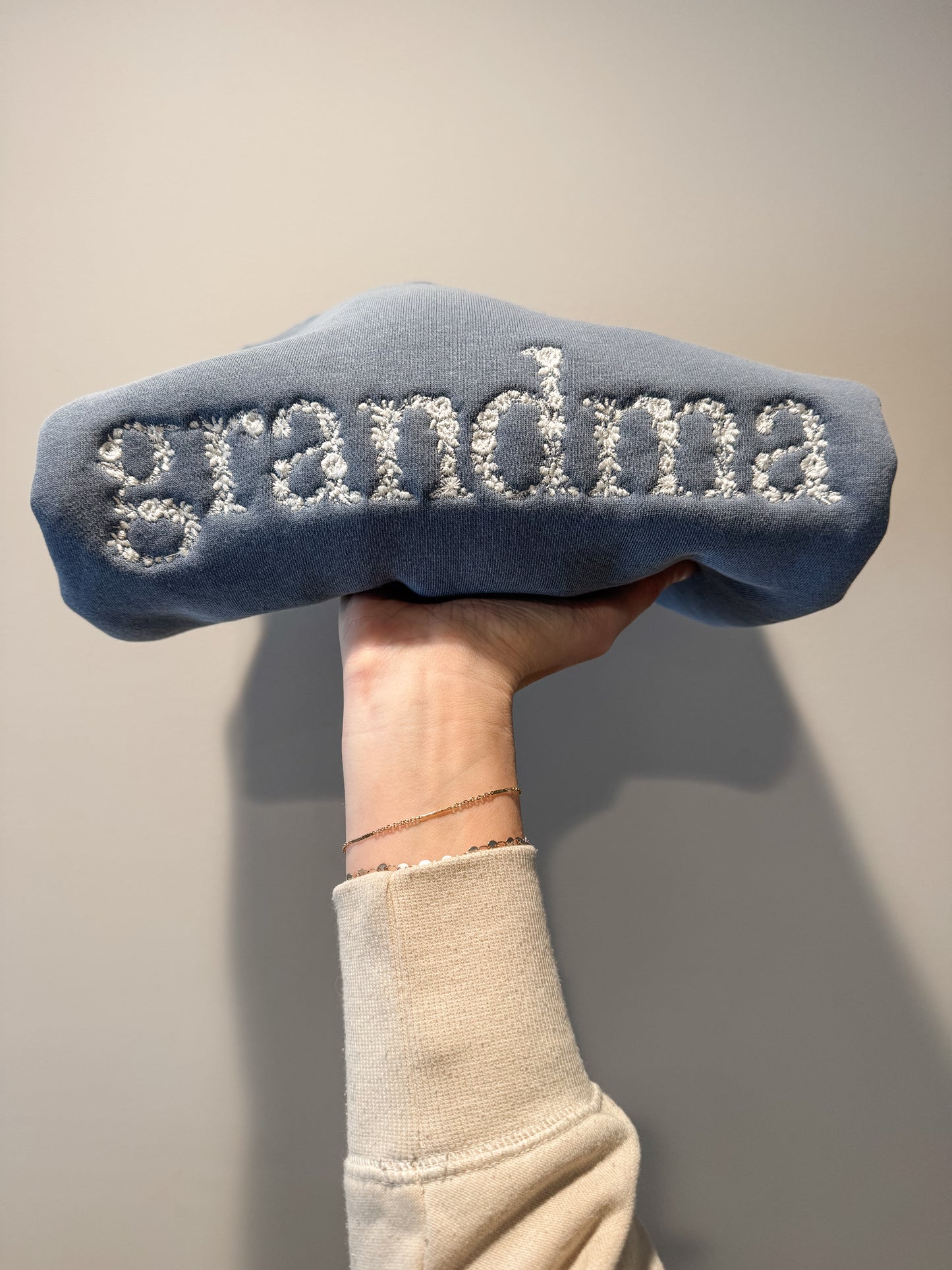 grandma Floral | slate blue - MADE TO ORDER