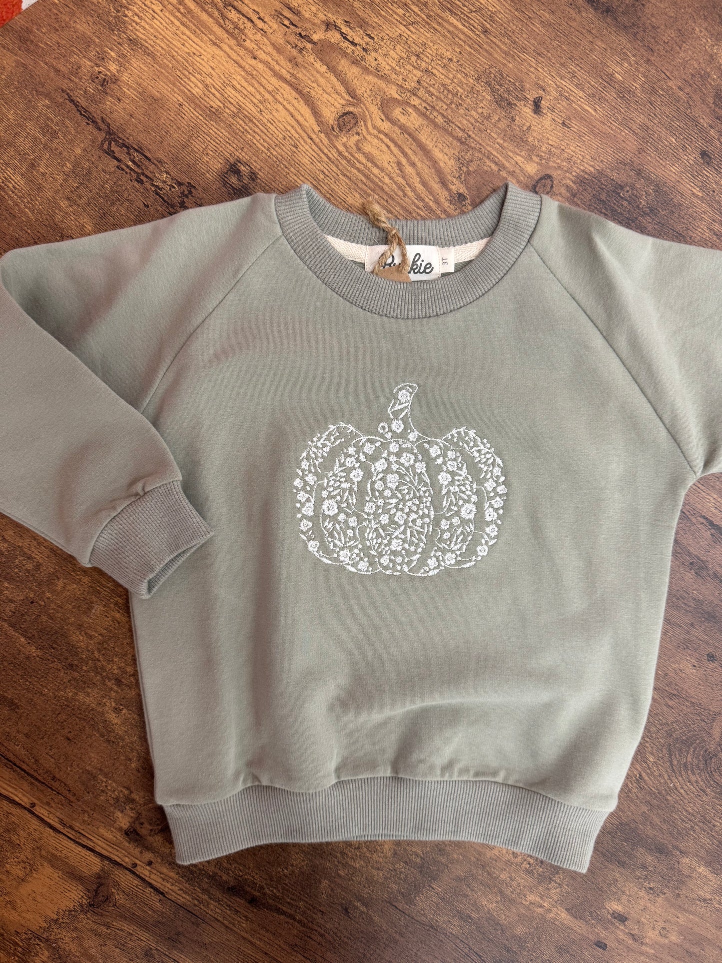 Floral Pumpkin | 3T | Artichoke Crewneck