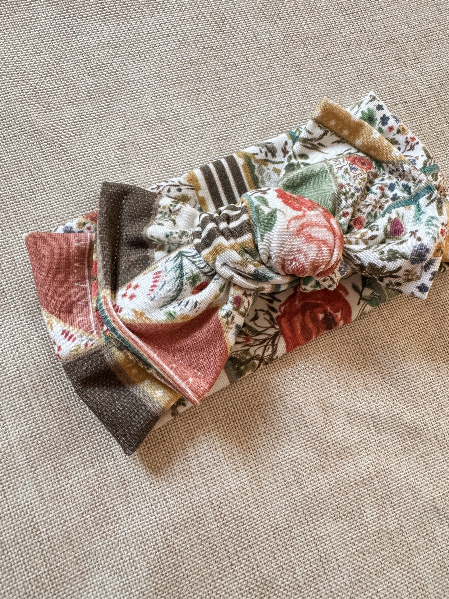 Annie Rose Patchwork Bamboo Chunky Bow