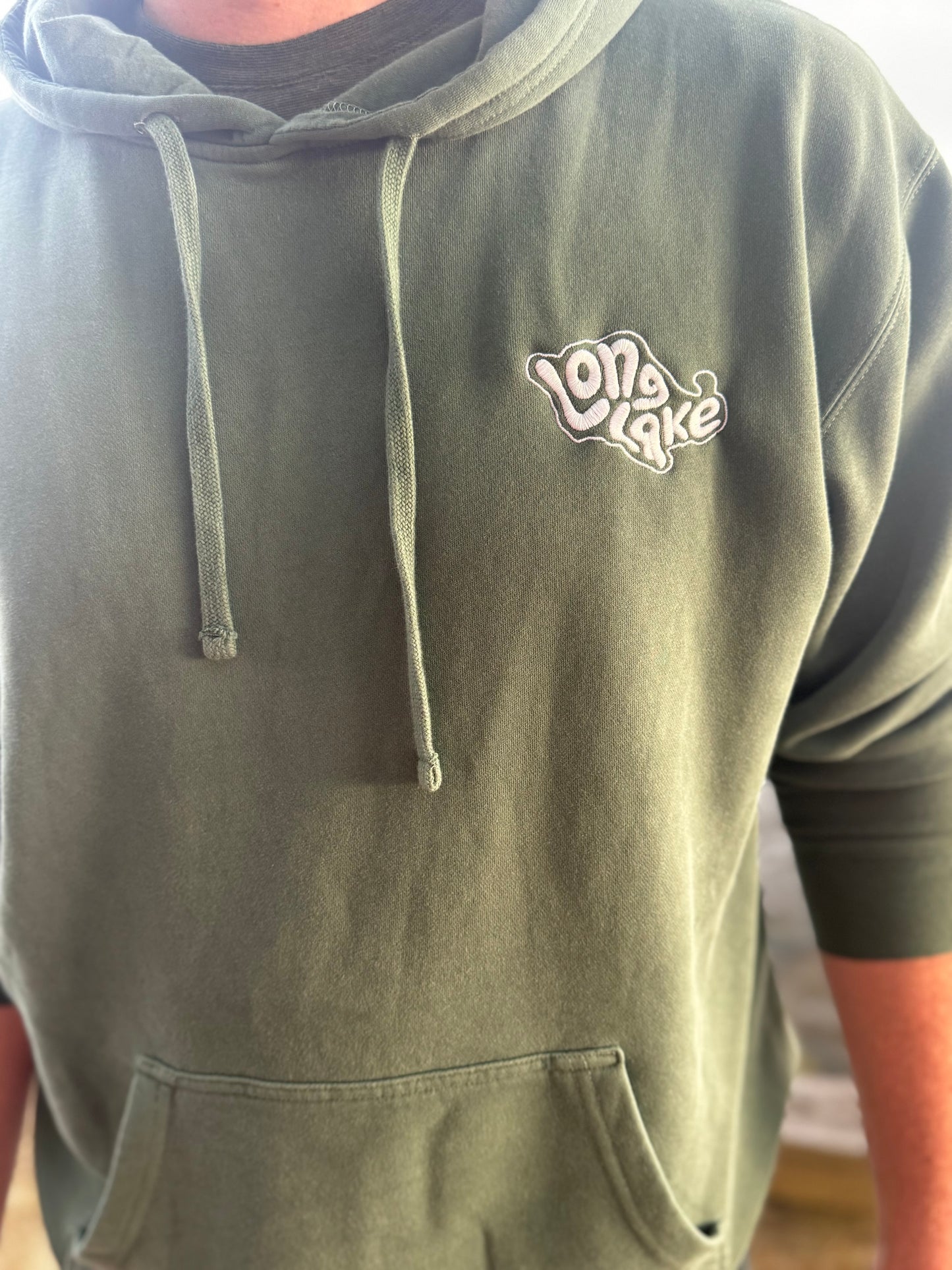 Retro Long Lake (Chest) Adult Crewneck/Hoodie | MADE TO ORDER | Multiple Color Options