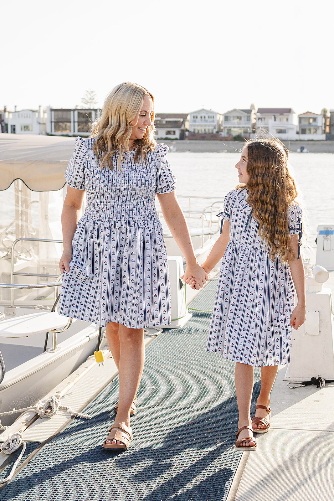 Adult Block Print Floral Dress