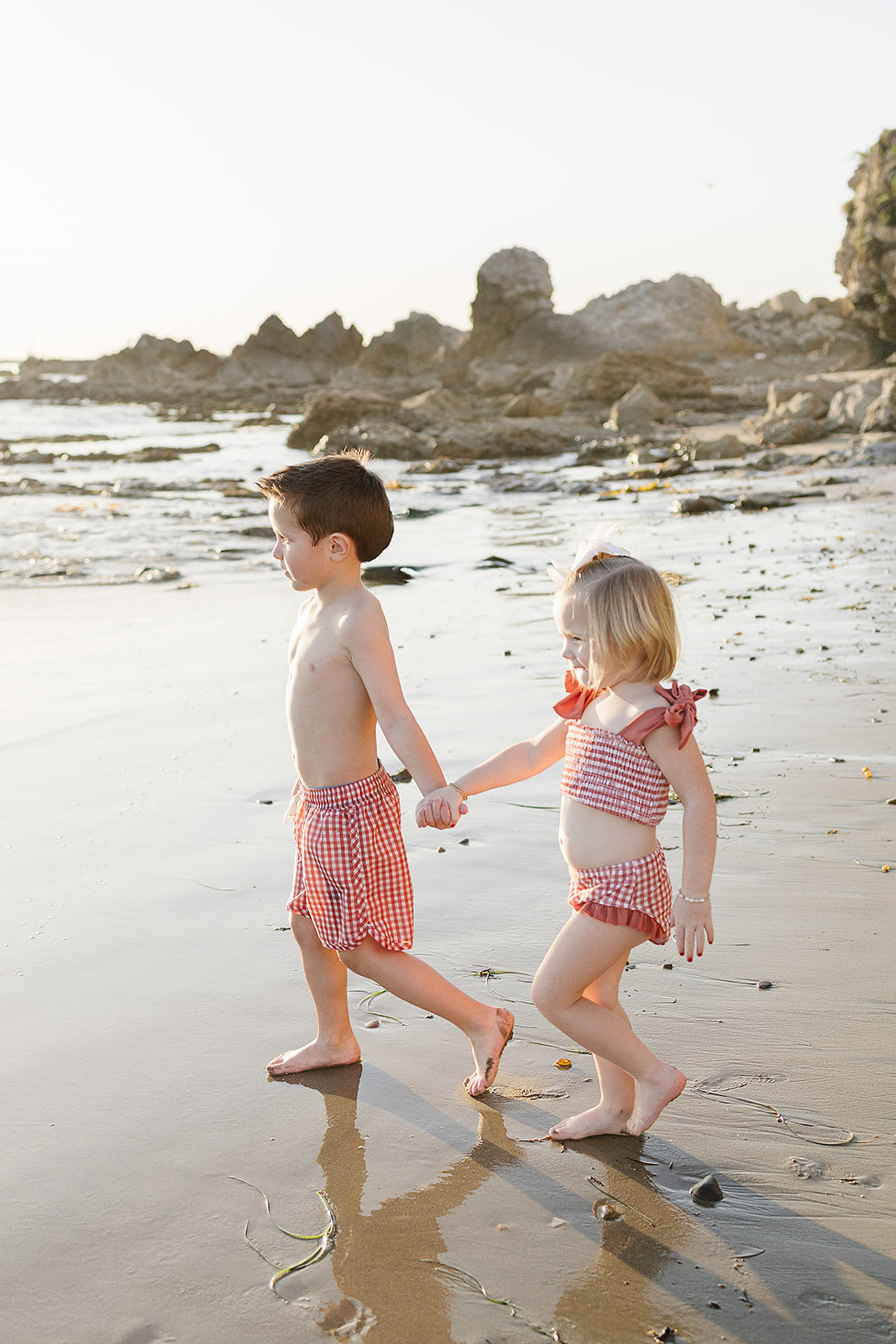 Gingham Ruched Bikini Set