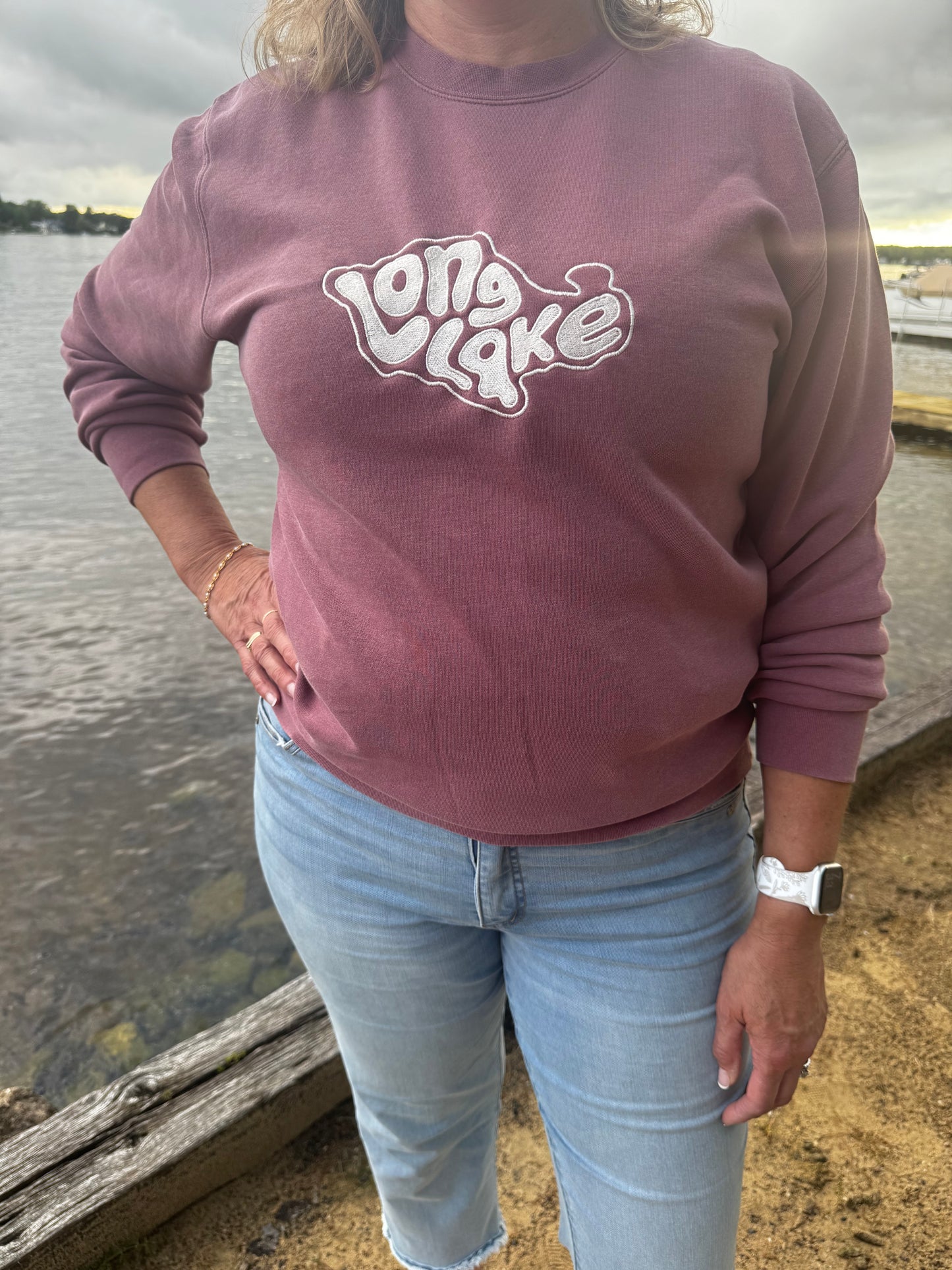 Retro Long Lake Adult Crewneck/Hoodie | MADE TO ORDER | Multiple Color Options