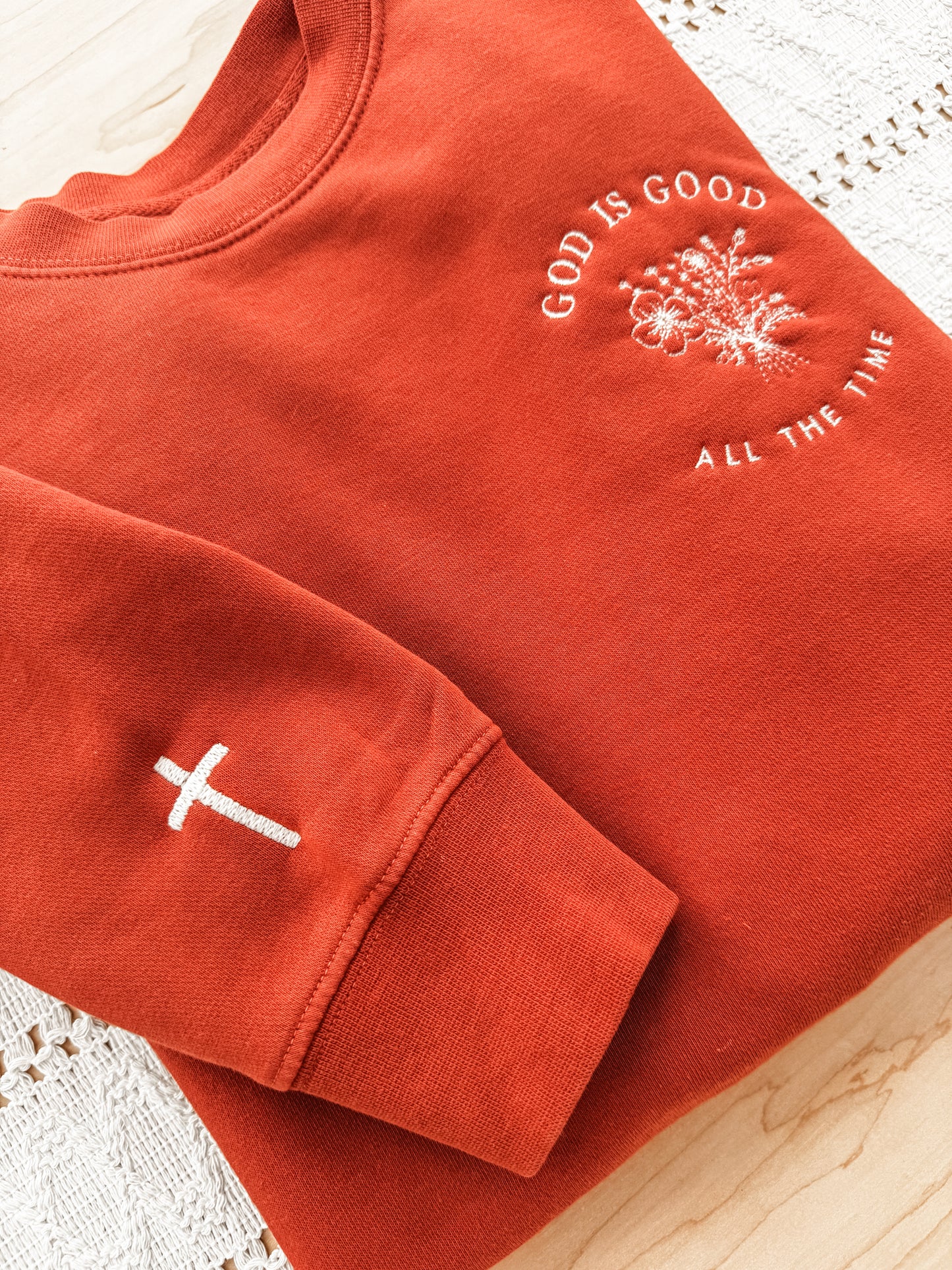 God is Good All The Time Crewneck | Amber | MADE TO ORDER