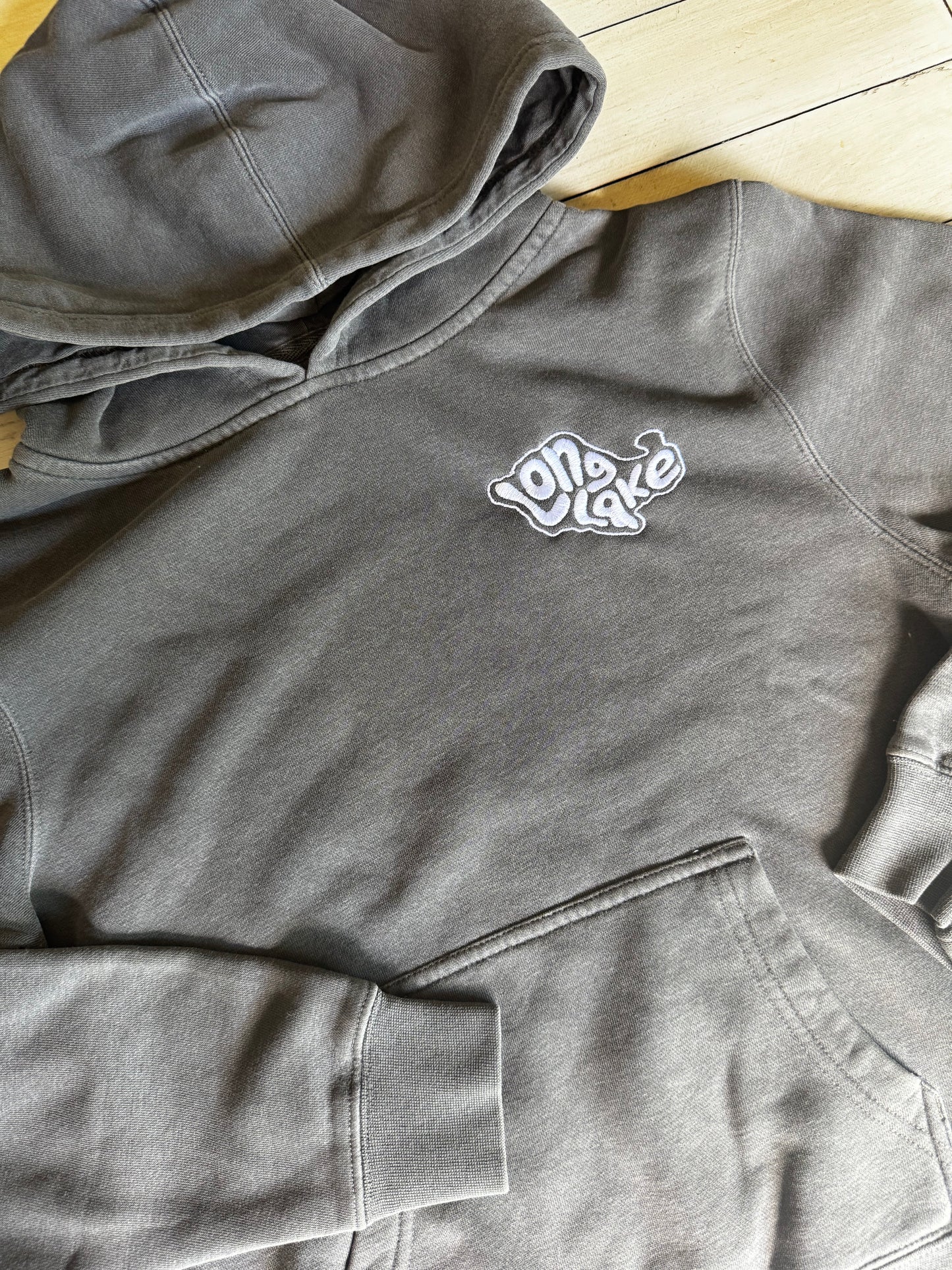 Retro Long Lake (Chest) Youth Hoodie | MADE TO ORDER | Multiple Color Options