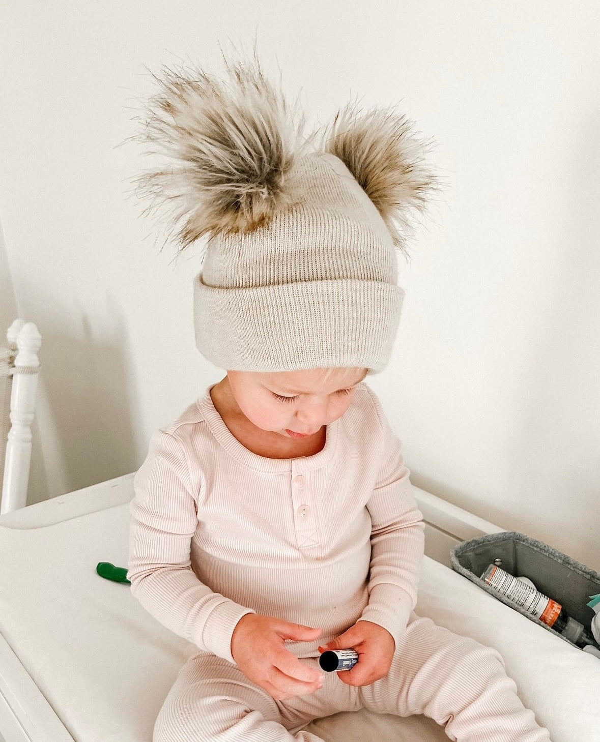 Pom Pom Baby/Kid's Beanie Hat, Newborn To 8 Years, Unisex