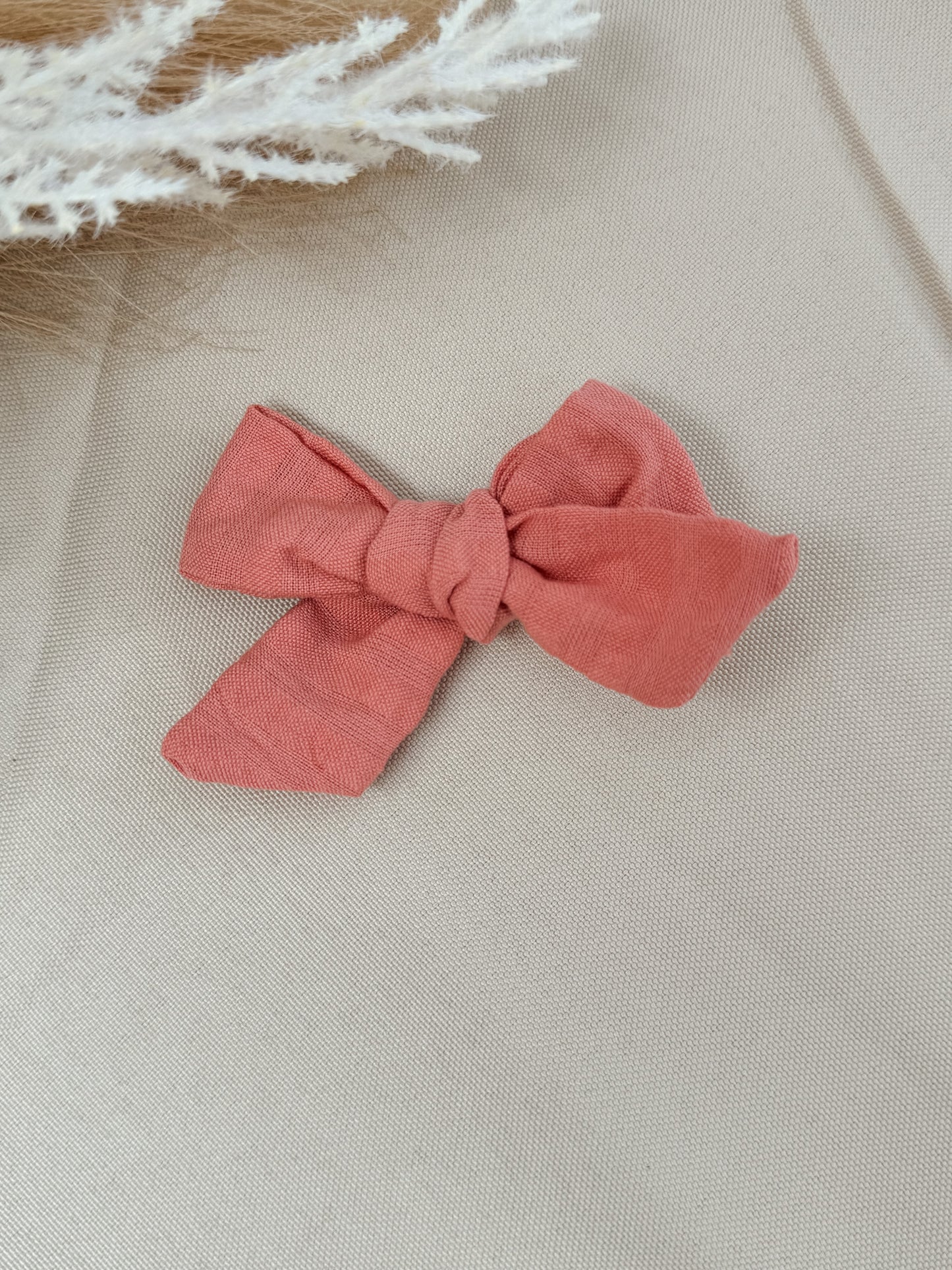 Summer Coral Bow Clip