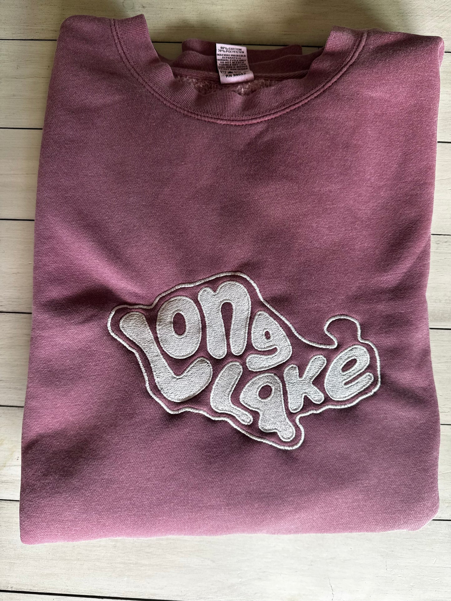 Retro Long Lake Adult Crewneck/Hoodie | MADE TO ORDER | Multiple Color Options