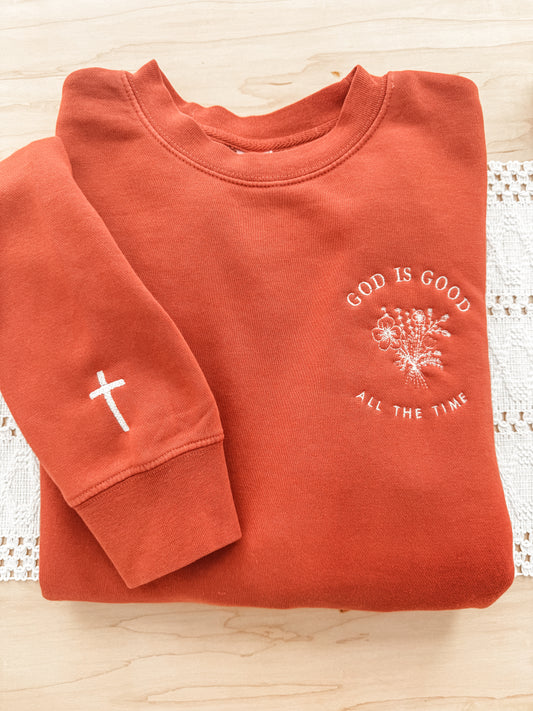 God is Good All The Time Crewneck | Amber | MADE TO ORDER