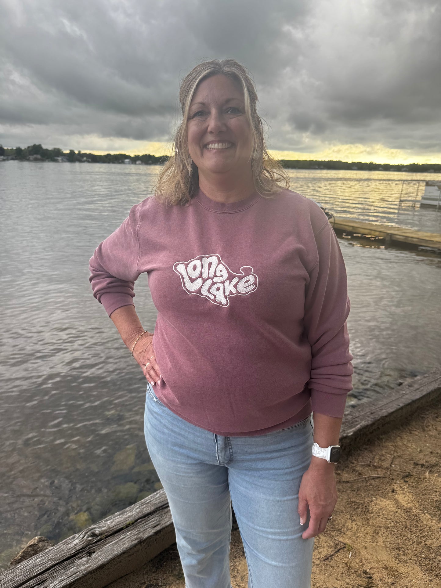 Retro Long Lake Adult Crewneck/Hoodie | MADE TO ORDER | Multiple Color Options