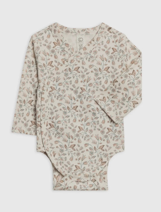 Kai Kimono Bodysuit - Yuma Floral /
Teal + Taupe