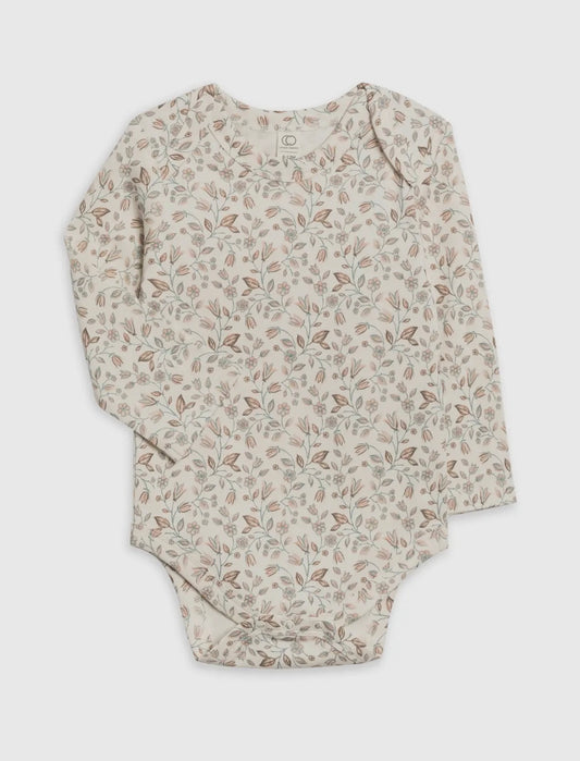 Organic Baby River Bodysuit - Yuma
Floral / Teal + Taupe