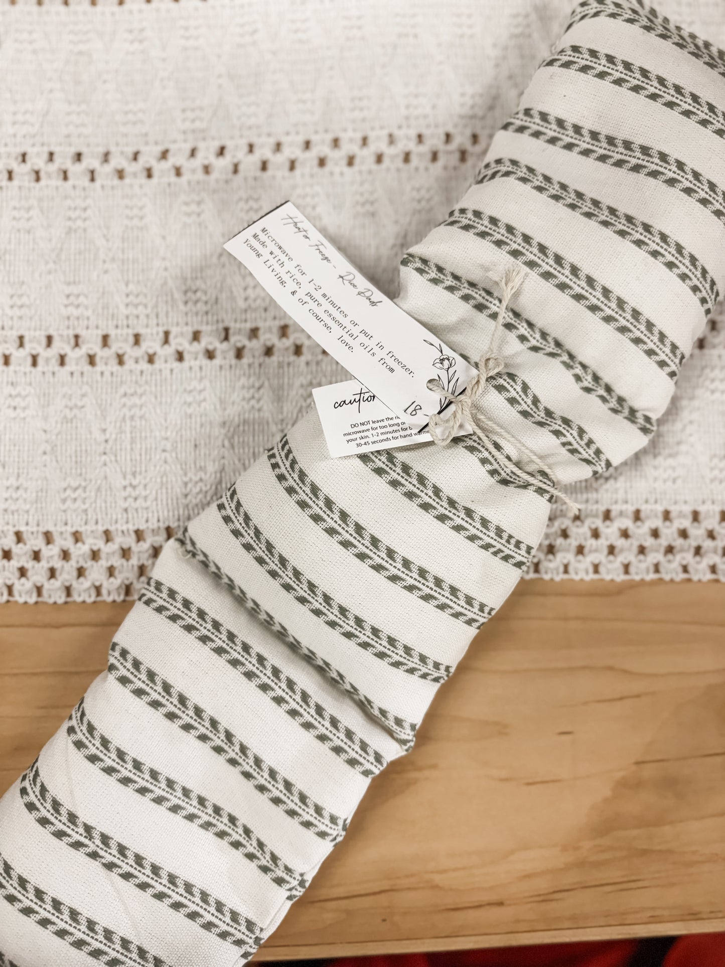 Sage Cottage Stripe Rice Pack