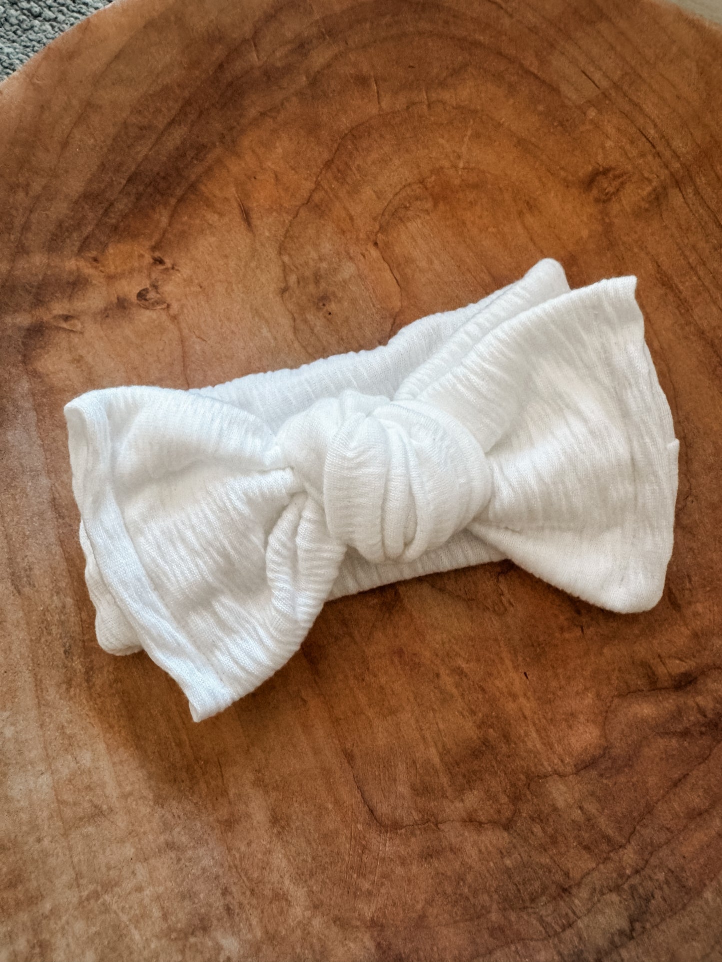 Simply White Chunky Bow