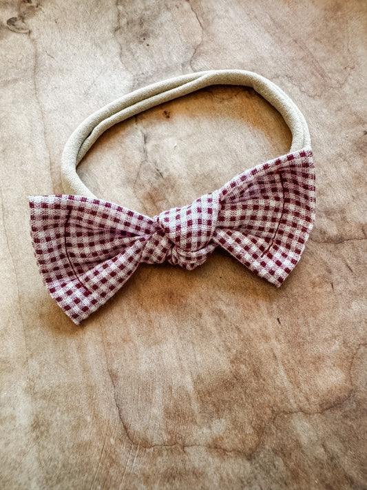 Picnic Gingham Classic Bow