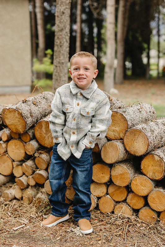 Grey Plaid Shacket